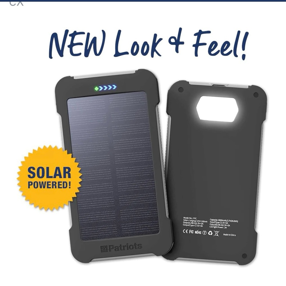COPY - Patriot Power Cell CX - Portable Power Station
8,000 mAh | 3 USB Ports